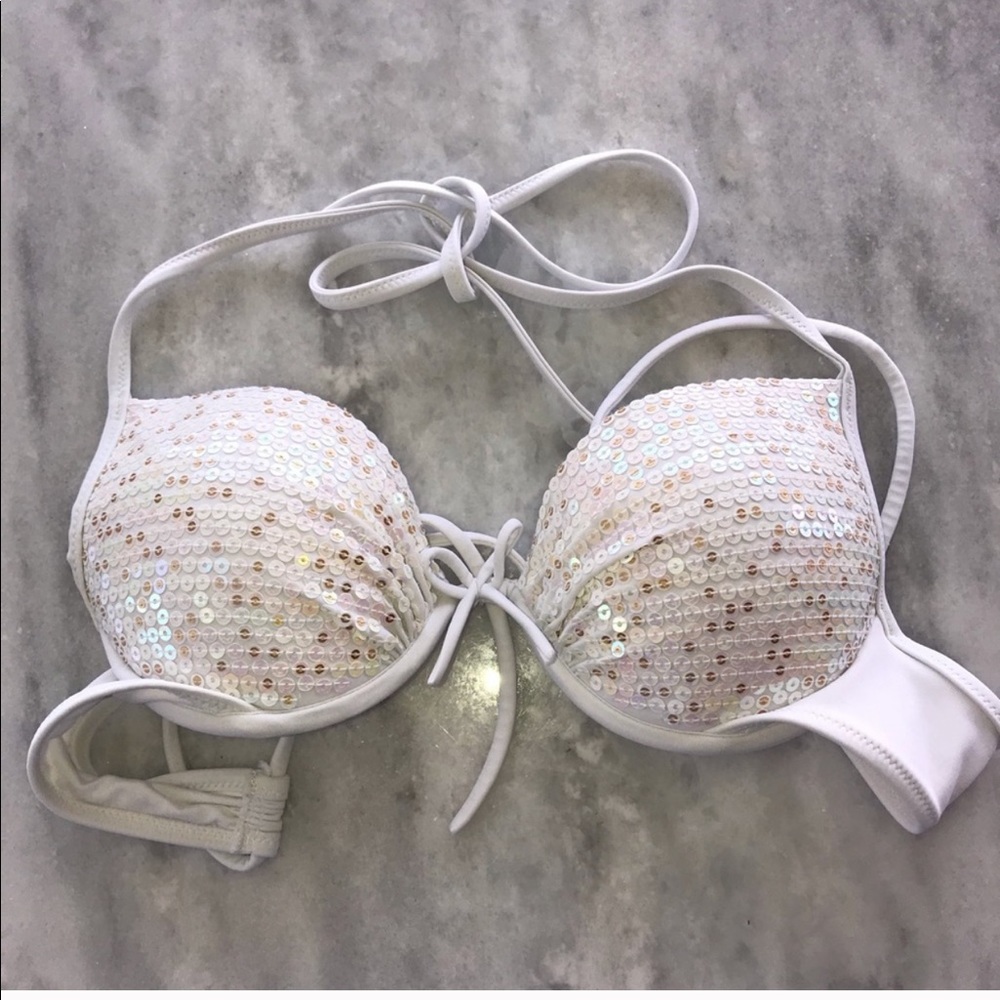 VICTORIA’S SECRET Sequin🤍push-up Bikini top